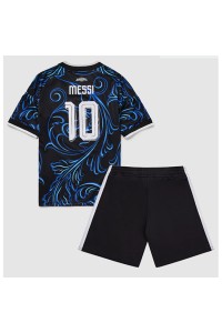 Argentiina Lionel Messi #10 Jalkapallovaatteet Lasten Vieraspeliasu MM-kisat 2026 Lyhythihainen (+ Lyhyet housut)
